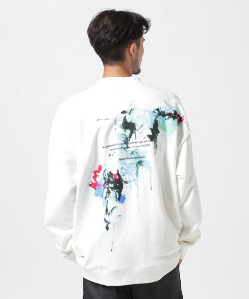 A4A（エーフォーエー）の「【WEB&DEPOT限定】/A4A/エーフォーエー/SPLASH SWEAT CREWNECK（スウェット・メンズ・ホワイト/ブラック・L/M）」の2枚目の写真