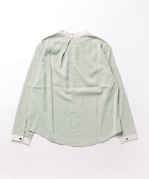 aquagarage（アクアガレージ）の「バイカラーギャザーブラウス（シャツ/ブラウス・レディース・アイボリー/ブラック/ライトグリーン/ベージュ・M/L）」の20枚目の写真