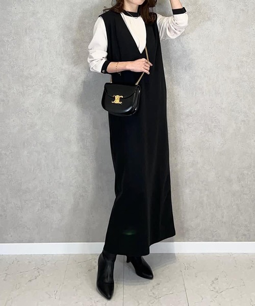 aquagarage（アクアガレージ）の「バイカラーギャザーブラウス（シャツ/ブラウス・レディース・アイボリー/ブラック/ライトグリーン/ベージュ・M/L）」の12枚目の写真