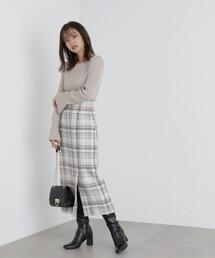 チェックラップ風スカート / 1213220010