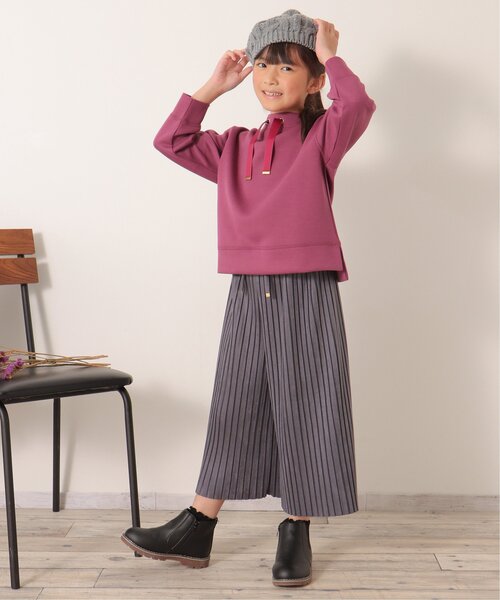 ikka（イッカ）の「ケーブルニットベレー帽（ハンチング/ベレー帽・キッズ・グレー/ベージュ・FREE）」の15枚目の写真