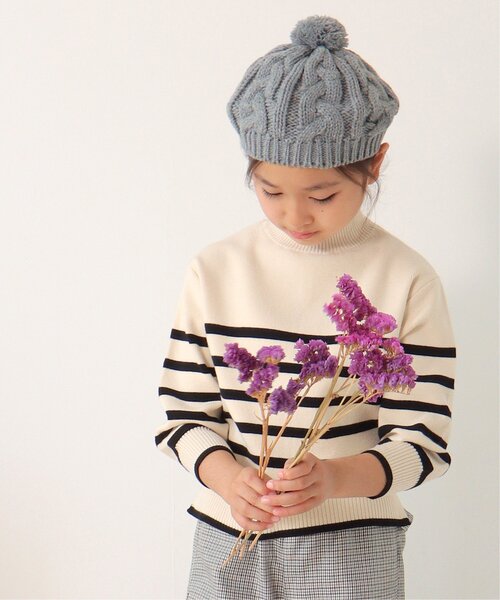 ikka（イッカ）の「ケーブルニットベレー帽（ハンチング/ベレー帽・キッズ・グレー/ベージュ・FREE）」の22枚目の写真