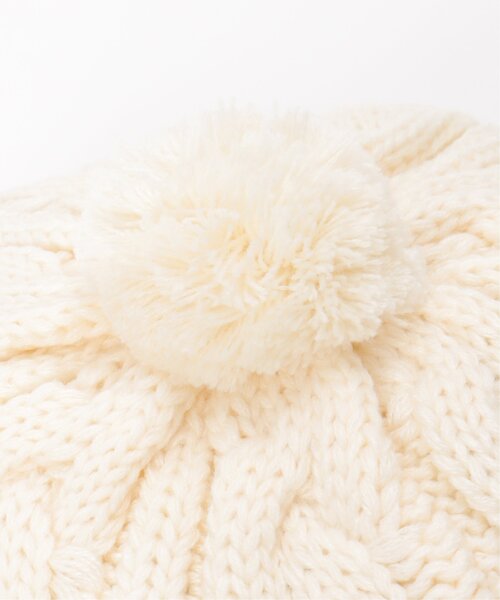 ikka（イッカ）の「ケーブルニットベレー帽（ハンチング/ベレー帽・キッズ・グレー/ベージュ・FREE）」の3枚目の写真