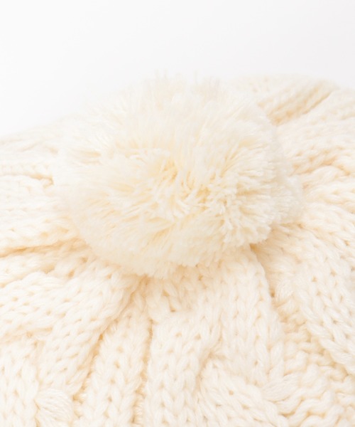 ikka（イッカ）の「ケーブルニットベレー帽（ハンチング/ベレー帽・キッズ・グレー/ベージュ・FREE）」の10枚目の写真