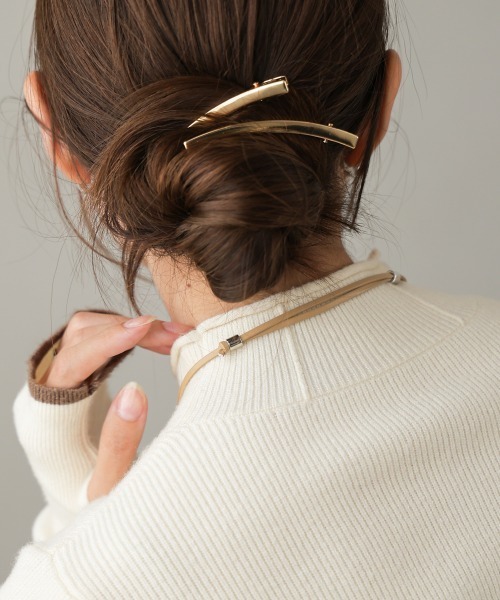 Bab（バブ）の「リングモチーフネックレス（ネックレス・レディース・ベージュ/ブラック・ONESIZE）」の6枚目の写真