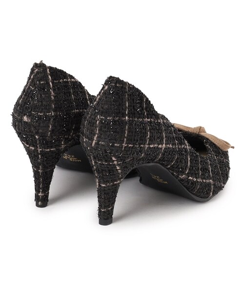 ESPERANZA（エスペランサ）の「◆飾りリボンヒールツイードパンプス 結婚式二次会 パーティー（パンプス・レディース・ブラック系2/ピンク系7・22.5cm/23.5cm/24.5cm/23.0cm/24.0cm）」の14枚目の写真