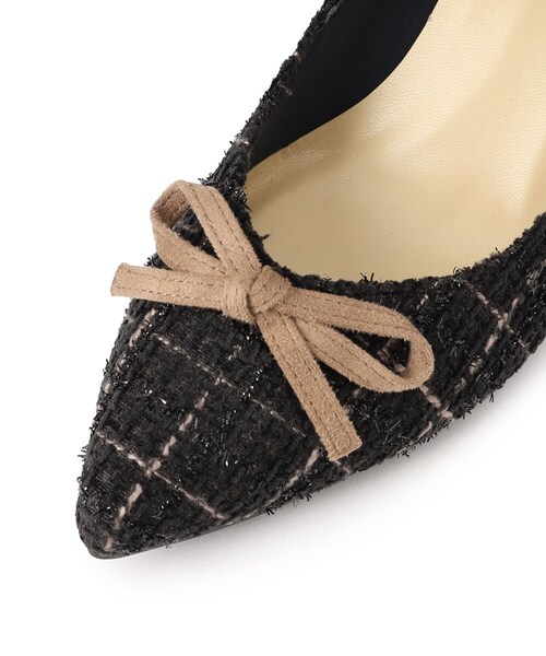 ESPERANZA（エスペランサ）の「◆飾りリボンヒールツイードパンプス 結婚式二次会 パーティー（パンプス・レディース・ブラック系2/ピンク系7・22.5cm/23.5cm/24.5cm/23.0cm/24.0cm）」の19枚目の写真