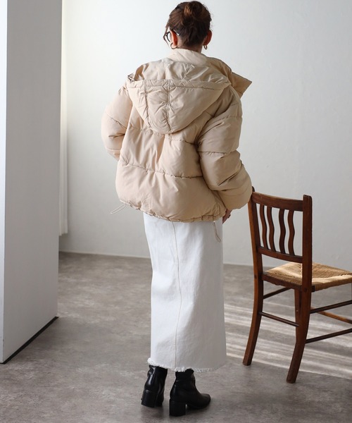 フード付き 中綿ジャケット（ダウンジャケット/コート）｜TRIANGLE