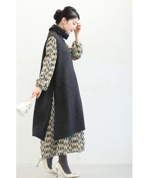 カットソーとスリットチュニックのゆったり楽ちん2点セット（Tシャツ/カットソー）｜CAWAII（カワイイ）