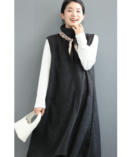 カットソーとスリットチュニックのゆったり楽ちん2点セット（Tシャツ/カットソー）｜CAWAII（カワイイ）