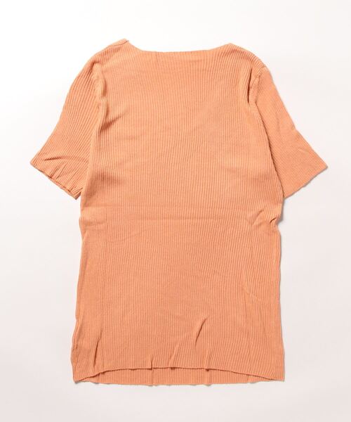 B.I.D.（ビーアイディー）の「【Bz】 [IZU] Vネックニットソー（Tシャツ/カットソー・レディース・ピンク/グリーン/ホワイト/オレンジ/ブラック・FREE）」の6枚目の写真
