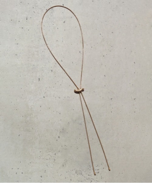 GOLDY（ゴールディ）の「【GOLDY】ニュアンス メタル ループ タイ ネックレス / 3230408※（ネックレス・レディース・ゴールド/シルバー/シルバー系その他/ゴールド系その他2・FREE）」の4枚目の写真