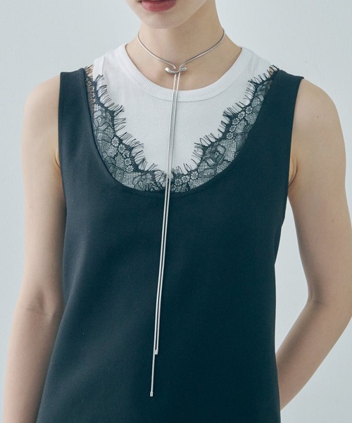 GOLDY（ゴールディ）の「【GOLDY】ニュアンス メタル ループ タイ ネックレス / 3230408※（ネックレス・レディース・ゴールド/シルバー/シルバー系その他/ゴールド系その他2・FREE）」の10枚目の写真