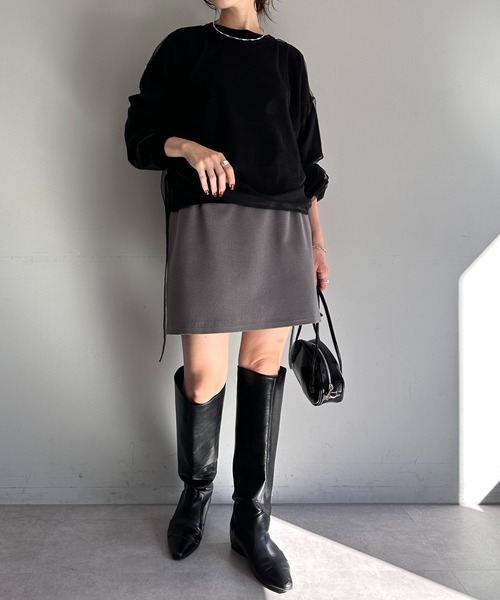 COLLAGE GALLARDAGALANTE(コラージュガリャルダガランテ)の「チュールドロストコンビニット/WEB限定(ニット/セーター・レディース・アイボリー/ブラック・FREE)」の11枚目の写真