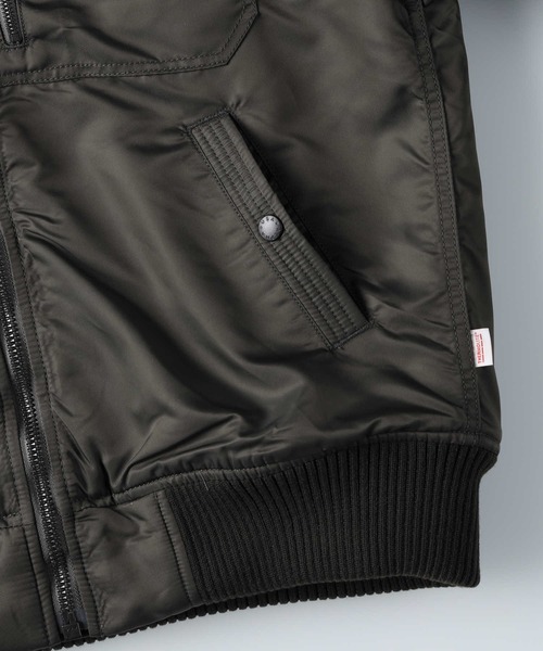 【美品】ALPHA アルファ フーデットリブジャケット　黒　希少　Sサイズ Alpha Industries 10％OFF【2L〜4L】ALPHA アルファ フーデッド
