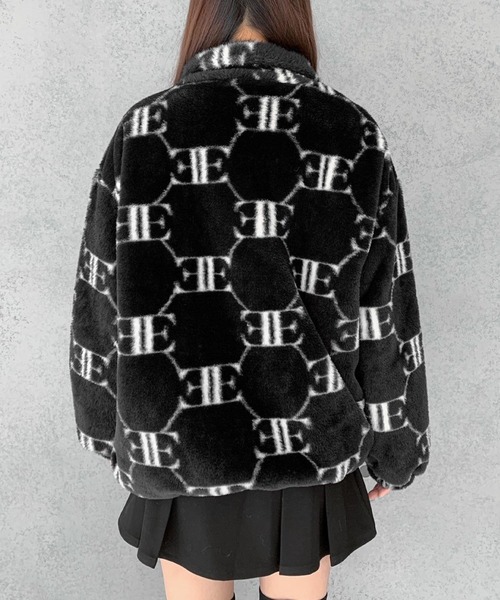 ENVYM（アンビー）の「モノグラムファーブルゾン（ブルゾン・レディース・ホワイト/ブラック・FREE）」の19枚目の写真