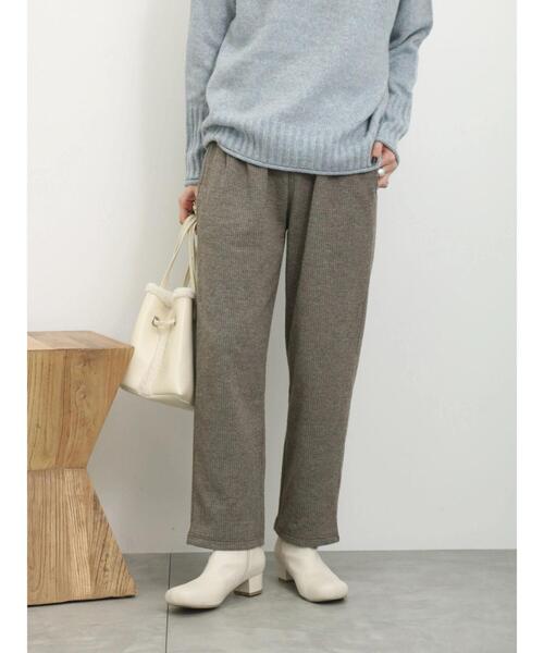 Samansa Mos2 blue（サマンサモスモスブルー）の「ヘリンボーンイージーパンツ（その他パンツ・レディース・ブラック/グレー/ベージュ/ブラウン・F）」の3枚目の写真