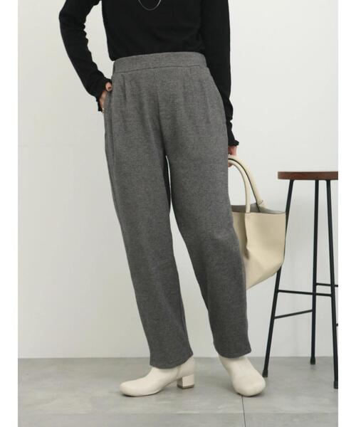 Samansa Mos2 blue（サマンサモスモスブルー）の「ヘリンボーンイージーパンツ（その他パンツ・レディース・ブラック/グレー/ベージュ/ブラウン・F）」の7枚目の写真