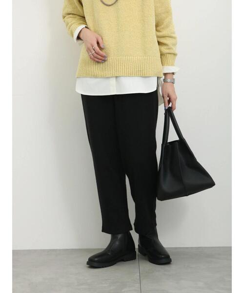 Samansa Mos2 blue（サマンサモスモスブルー）の「ヘリンボーンイージーパンツ（その他パンツ・レディース・ブラック/グレー/ベージュ/ブラウン・F）」の10枚目の写真