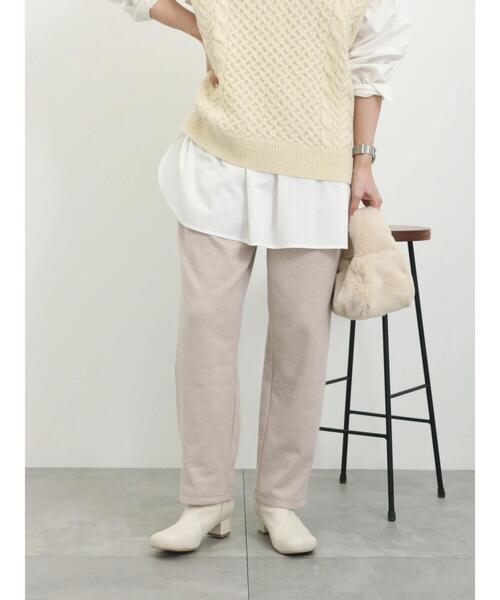 Samansa Mos2 blue（サマンサモスモスブルー）の「ヘリンボーンイージーパンツ（その他パンツ・レディース・ブラック/グレー/ベージュ/ブラウン・F）」の14枚目の写真