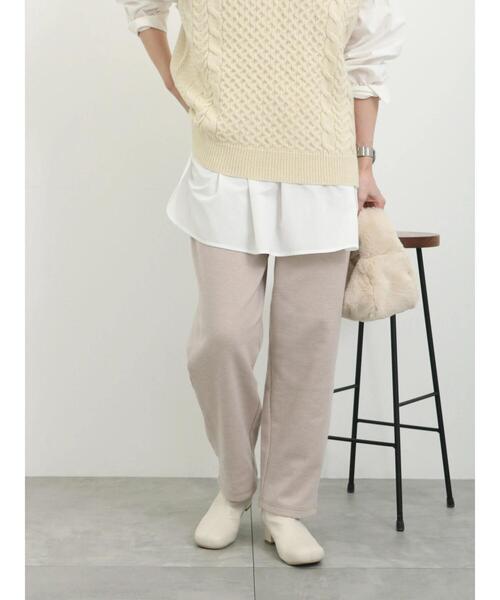 Samansa Mos2 blue（サマンサモスモスブルー）の「ヘリンボーンイージーパンツ（その他パンツ・レディース・ブラック/グレー/ベージュ/ブラウン・F）」の15枚目の写真