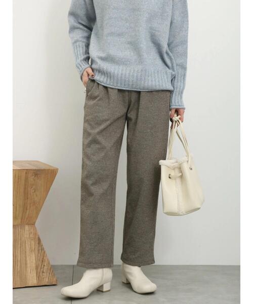 Samansa Mos2 blue（サマンサモスモスブルー）の「ヘリンボーンイージーパンツ（その他パンツ・レディース・ブラック/グレー/ベージュ/ブラウン・F）」の18枚目の写真