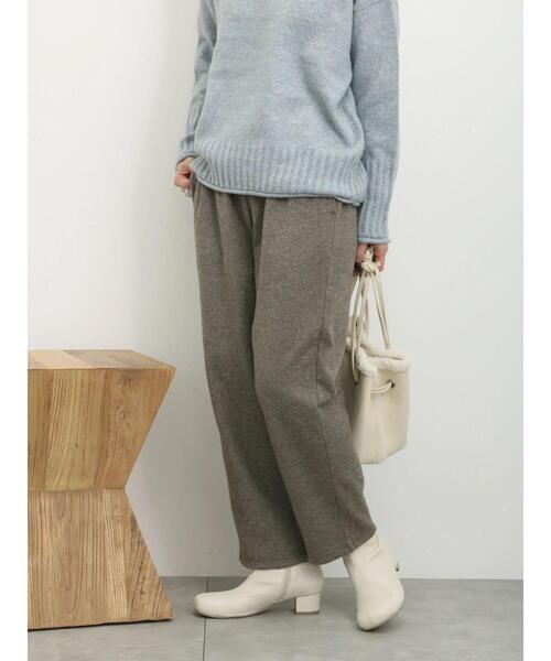 Samansa Mos2 blue（サマンサモスモスブルー）の「ヘリンボーンイージーパンツ（その他パンツ・レディース・ブラック/グレー/ベージュ/ブラウン・F）」の19枚目の写真