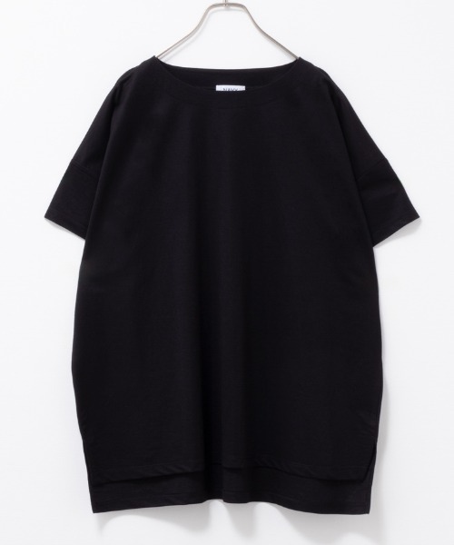 NAVY(ネイビー)の「NAVY サラリ冷感 制菌加工 オーバーサイズ裾スリットTシャツ(Tシャツ/カットソー・レディース・オリーブ/ブラック/チャコールグレー/オフホワイト・M/L)」の14枚目の写真