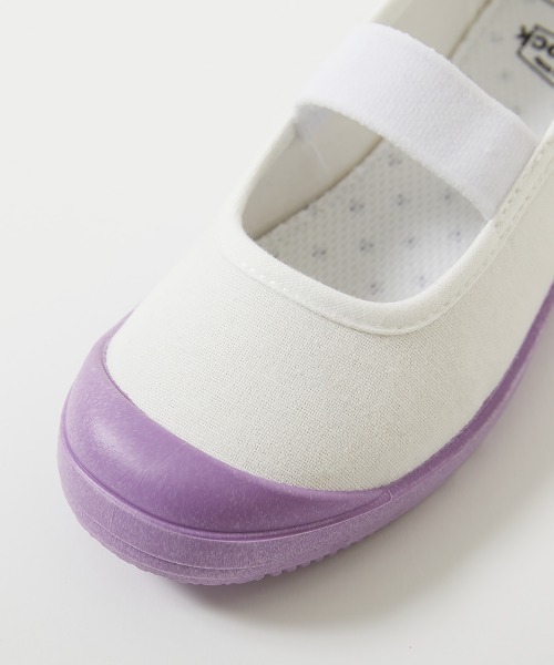 devirock（デビロック）の「スリムフィット 上履き(上靴) インソール2枚付き（スリッポン・キッズ・サックスブルー系/ホワイト/ラベンダー/ミント/ライトグレー/ピンク系1・23.0cm/22.0cm/21.0cm/20.0cm/19.0cm/18.0cm/17.0cm）」の11枚目の写真