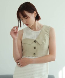 LADYMADE | アシンメトリーカラーワンショルビスチェ(ベスト)