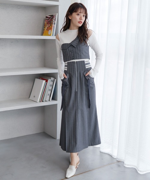 アシンメトリーカラーワンショルビスチェ（ベスト）｜LADYMADE（レディ