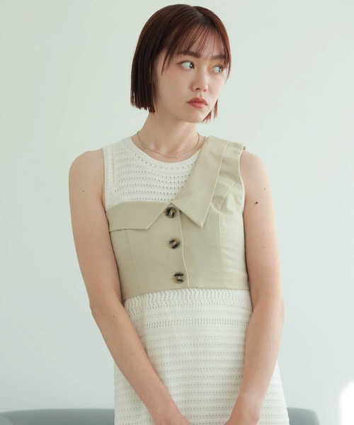 LADYMADE(レディメイド)の「アシンメトリーカラーワンショルビスチェ(ベスト・レディース・黄緑系/ブラック/その他1・FREE)」の18枚目の写真