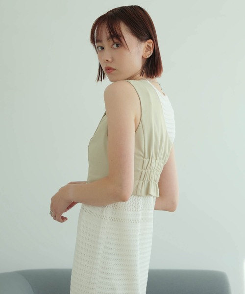 LADYMADE(レディメイド)の「アシンメトリーカラーワンショルビスチェ(ベスト・レディース・黄緑系/ブラック/その他1・FREE)」の17枚目の写真