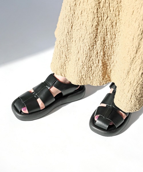 RiiiKa(リーカ)の「【RiiiKa/リーカ】厚底グルカサンダル(サンダル・レディース・ブラック/イエロー/アイボリー・L/M/S/LL)」の6枚目の写真