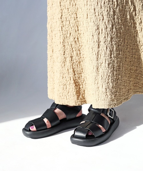 RiiiKa(リーカ)の「【RiiiKa/リーカ】厚底グルカサンダル(サンダル・レディース・ブラック/イエロー/アイボリー・L/M/S/LL)」の7枚目の写真