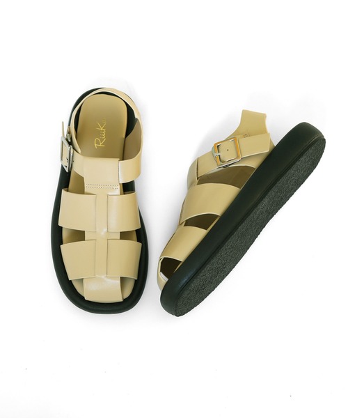 RiiiKa(リーカ)の「【RiiiKa/リーカ】厚底グルカサンダル(サンダル・レディース・ブラック/イエロー/アイボリー・L/M/S/LL)」の13枚目の写真