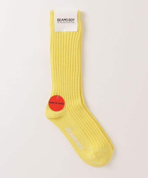 BEAMS BOY（ビームスボーイ）の「BEAMS BOY / 2/2ソリッド リブ ソックス（ソックス/靴下・レディース・オフホワイト/ピンク/グリーン系その他2/イエロー/パープル/ホワイト/ブルー系その他/ブラウン系その他/イエロー系その他3・ONE SIZE）」の7枚目の写真