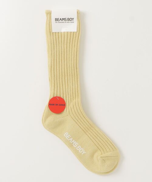 BEAMS BOY（ビームスボーイ）の「BEAMS BOY / 2/2ソリッド リブ ソックス（ソックス/靴下・レディース・オフホワイト/ピンク/グリーン系その他2/イエロー/パープル/ホワイト/ブルー系その他/ブラウン系その他/イエロー系その他3・ONE SIZE）」の8枚目の写真