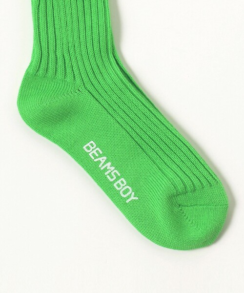 BEAMS BOY（ビームスボーイ）の「BEAMS BOY / 2/2ソリッド リブ ソックス（ソックス/靴下・レディース・オフホワイト/ピンク/グリーン系その他2/イエロー/パープル/ホワイト/ブルー系その他/ブラウン系その他/イエロー系その他3・ONE SIZE）」の11枚目の写真