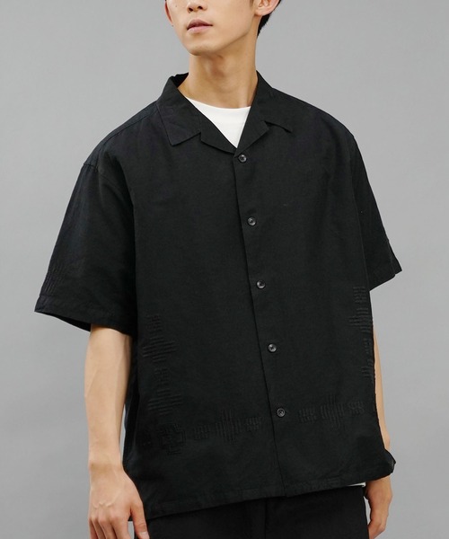 PENDLETON キューバシャツ オープンカラーシャツ 白 綿 麻 リネン PENDLETON】EMBオープンカラーシャツ キューバシャツ | FREDY