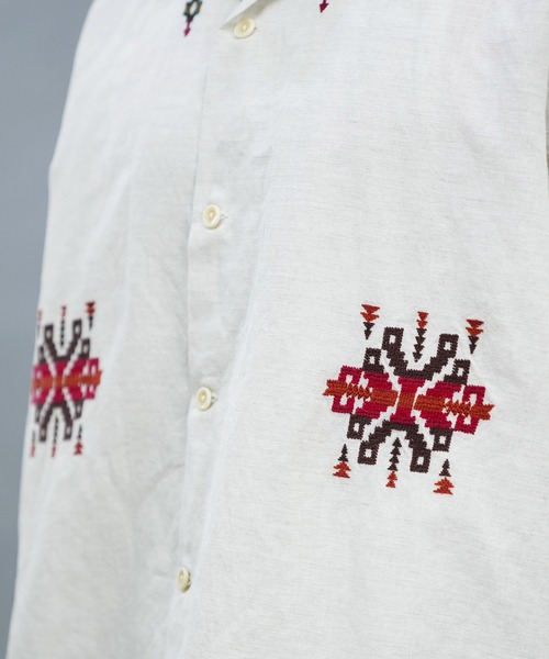 PENDLETON キューバシャツ オープンカラーシャツ 白 綿 麻 リネン PENDLETON キューバシャツ オープンカラーシャツ 白 綿 麻