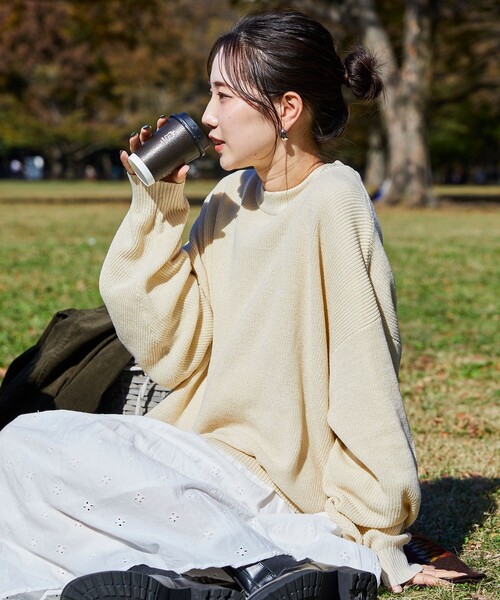 FREAK'S STORE(フリークスストア)の「ローソン×FREAK'S STORE RELAX FIT WASHABLE INSTANT KNIT/リラックスフィット インスタントニット(ニット/セーター・メンズ・ブルー/ピンク/ブラック/ナチュラル・1/0)」の5枚目の写真