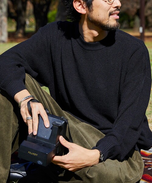 FREAK'S STORE(フリークスストア)の「ローソン×FREAK'S STORE RELAX FIT WASHABLE INSTANT KNIT/リラックスフィット インスタントニット(ニット/セーター・メンズ・ブルー/ピンク/ブラック/ナチュラル・1/0)」の10枚目の写真