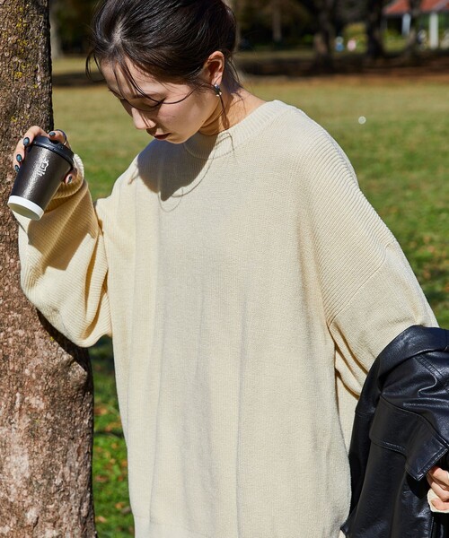 FREAK'S STORE(フリークスストア)の「ローソン×FREAK'S STORE RELAX FIT WASHABLE INSTANT KNIT/リラックスフィット インスタントニット(ニット/セーター・メンズ・ブルー/ピンク/ブラック/ナチュラル・1/0)」の12枚目の写真