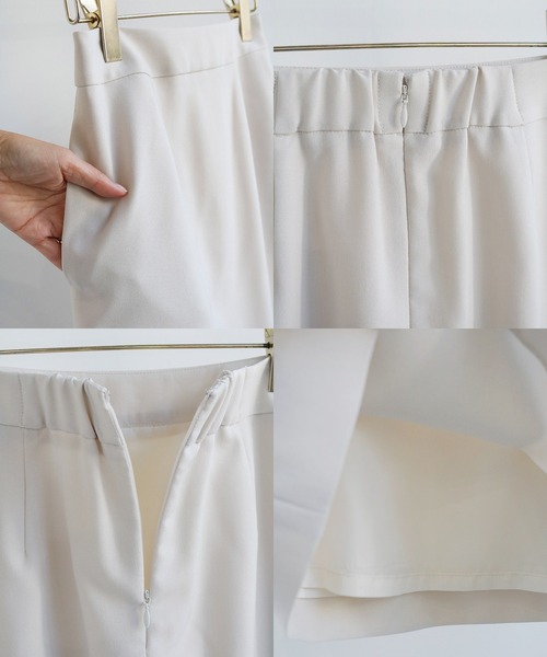 WHITE JOOLA（ホワイトジョーラ）の「オフィスもフォーマルも軽キレイスカート！【洗濯機で洗える！ストレッチ！シワになりにくい】杢調2WAY・Aラインスカート（スーツスカート・レディース・オフホワイト/ネイビー/ライトベージュ・S/M/L）」の15枚目の写真