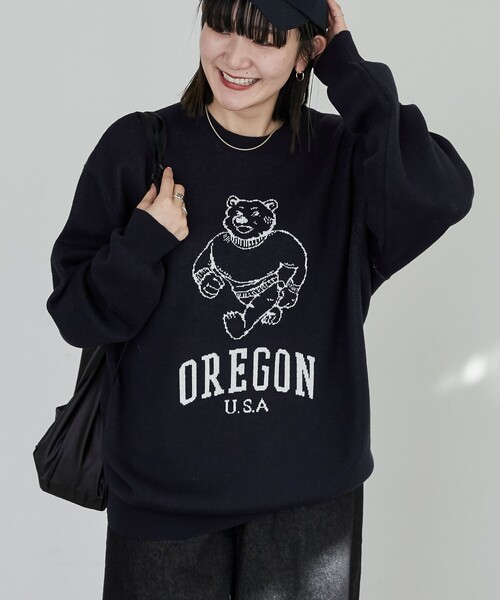 coen(コーエン)の「ロゴジャガードニットプルオーバー(ニット/セーター・メンズ・グレー/ネイビー/ブラック/ロイヤルブルー・L/M)」の3枚目の写真