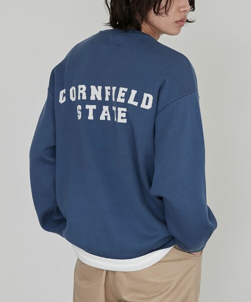 coen(コーエン)の「ロゴジャガードニットプルオーバー(ニット/セーター・メンズ・グレー/ネイビー/ブラック/ロイヤルブルー・L/M)」の4枚目の写真