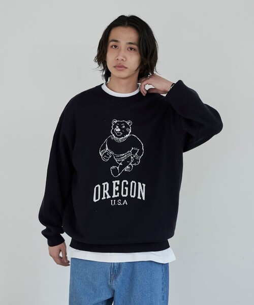 coen(コーエン)の「ロゴジャガードニットプルオーバー(ニット/セーター・メンズ・グレー/ネイビー/ブラック/ロイヤルブルー・L/M)」の13枚目の写真