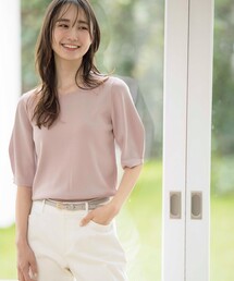 【洗える】コクーンスリーブ ニット