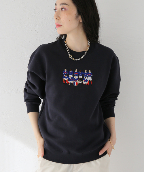 417 EDIFICE（フォーワンセブンエディフィス）の「【CITY BOYS FC / シティボーイズFC】417別注 Squad 刺繍クルー（Tシャツ/カットソー・メンズ・ネイビー/チャコールグレー・MEDIUM/LARGE）」の21枚目の写真